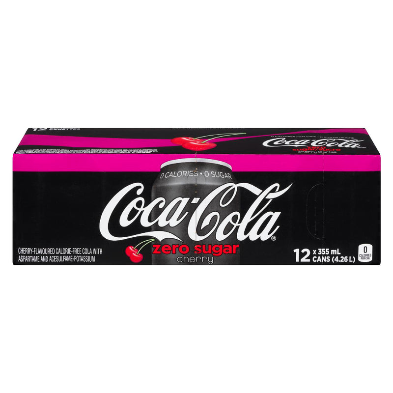 CHERRY COKE ZERO SUGAR 12s [355 ml]